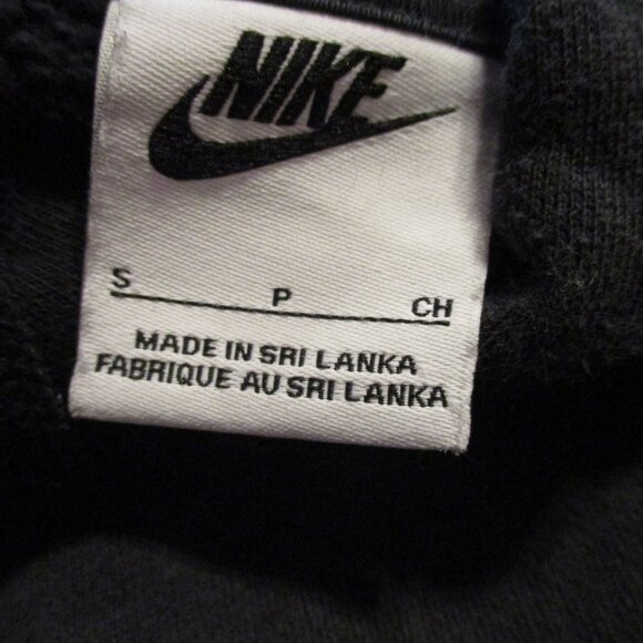 Nike Vintage White Tag Woman Small Petite Black White Swoosh Pullover Hoodie - Picture 3 of 9